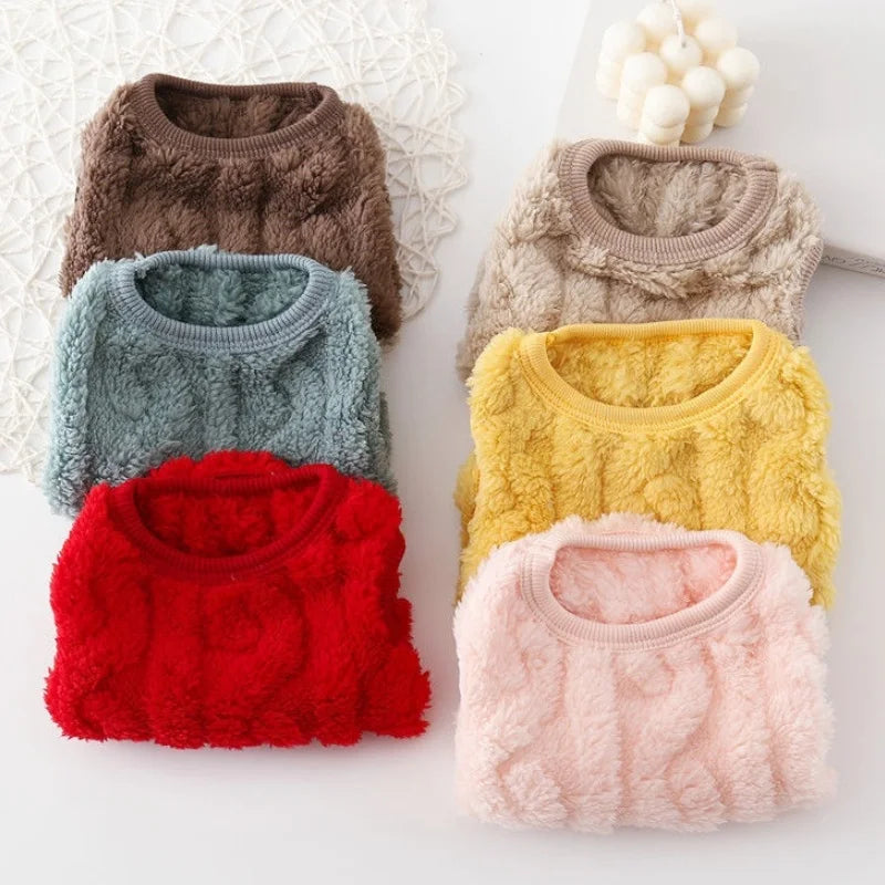 Soft Fleece Dog Clothes Winter Vest for Small Dogs Fashion Puppy Costumes Cute Cat Vest French Bulldog Sweatshirt Pet Apparel