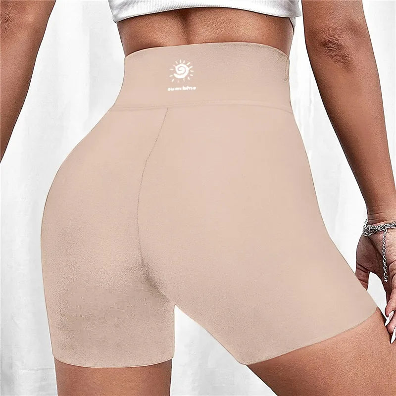 Women Seamless Yoga Shorts Spring Summer Hip Lifting Squat Proof High Elastic Fitness Legging Quick Drying Cycling Workout Tight