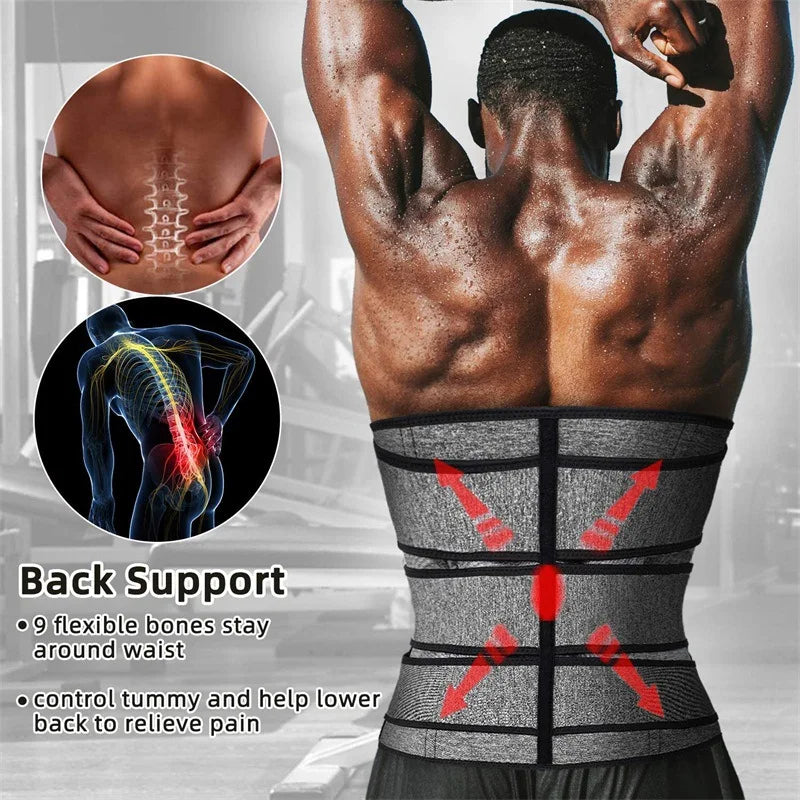 Chest Abdominal Binder Men Waist Trainer Corset Slimming Sauna Belt Flat Belly Fat Burner Sweat Suit Reductive Girdle Shaper