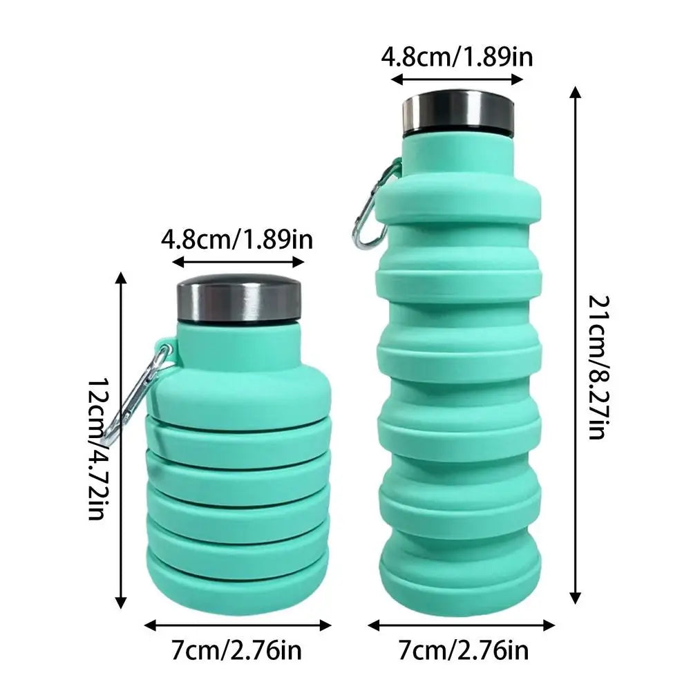 Collapsible Sports Water Bottle for Cycling Hiking Travel and Gym Silicone Collapsible Water Cups that Fold Easily