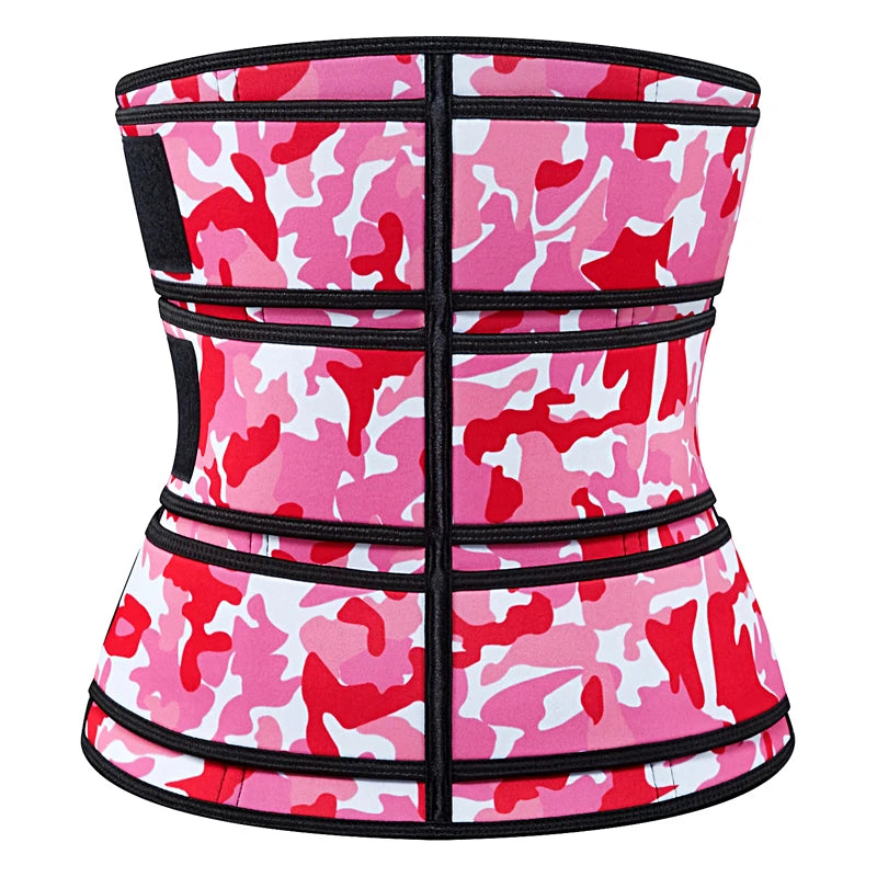 Neoprene Sauna Waist Trainer Corset Camouflage Sweat Slimming Belt for Weight Loss Compression Trimmer Workout Fitness