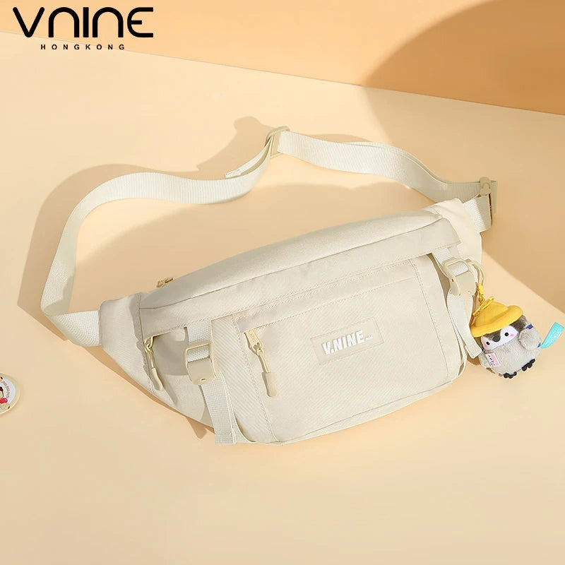 VNINE Men's and Women's Youth Fashion Crossbody Bag Ultra Light Commuting Large Capacity Storage Bag Versatile Casual