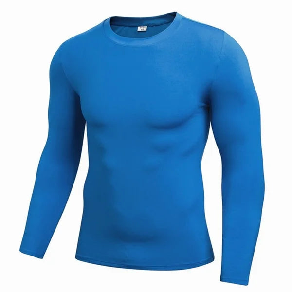 NEW Comfortable Mens Compression Under Base Layer Top Long Sleeve Tights Sports Rashgard Running T-shirt Gym T Shirt Fitness