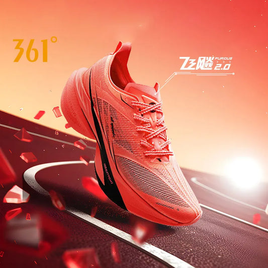 361 Degrees Furious 2.0 Men Women Running Sports Shoes Carbon Plate Racing Marathon Rebound Cushioning Male Sneakers 672432201