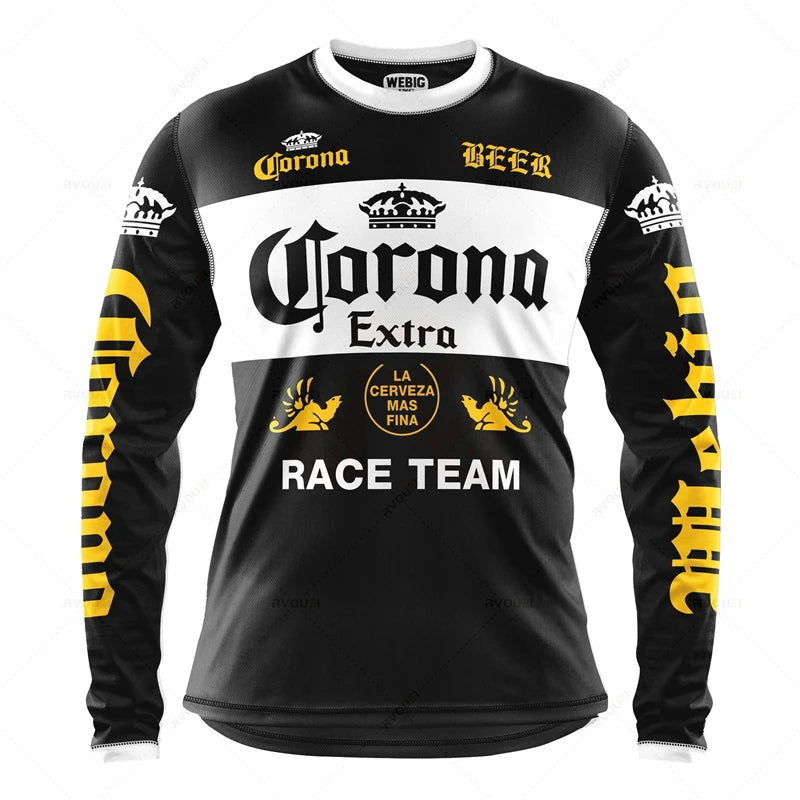 Motorcycle Mountain Bike Downhill Jersey, MTB Offroad DH Bicycle Locomotive Shirt, Cross Country Fishing Hunting Clothes