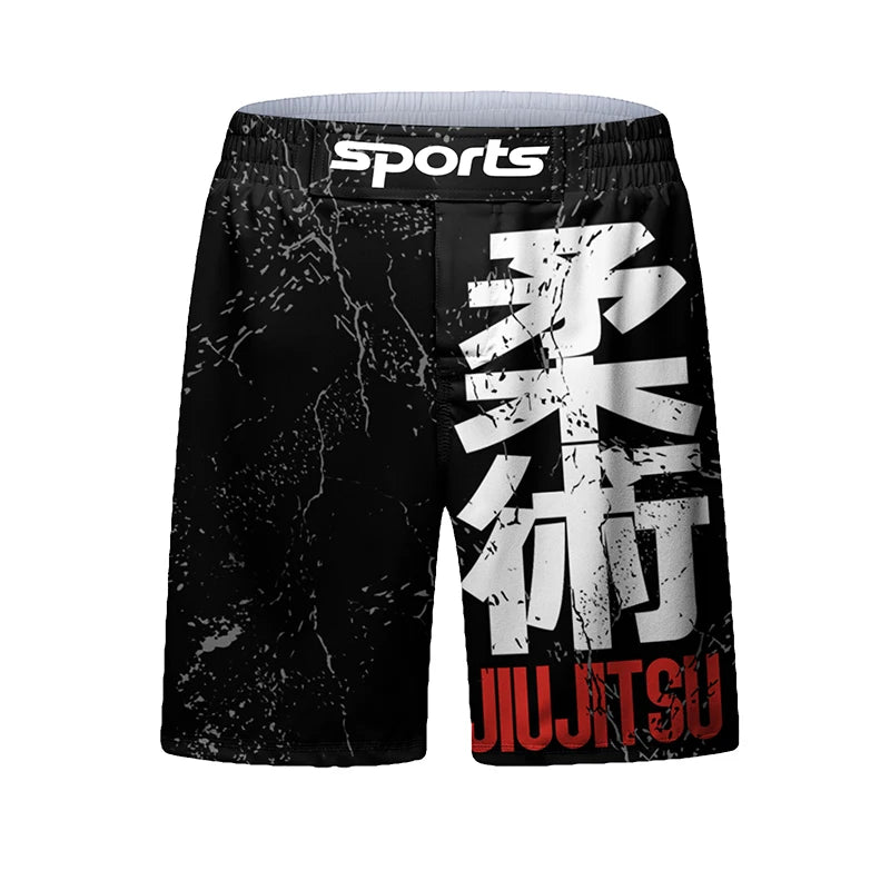 New Jiu Jitsu Rashguard MMA T-shirt +Pants For Men 4PCS/Set Brazilian Grappling Bjj Boxing Rash Guard Sport Clothing Gym Shorts