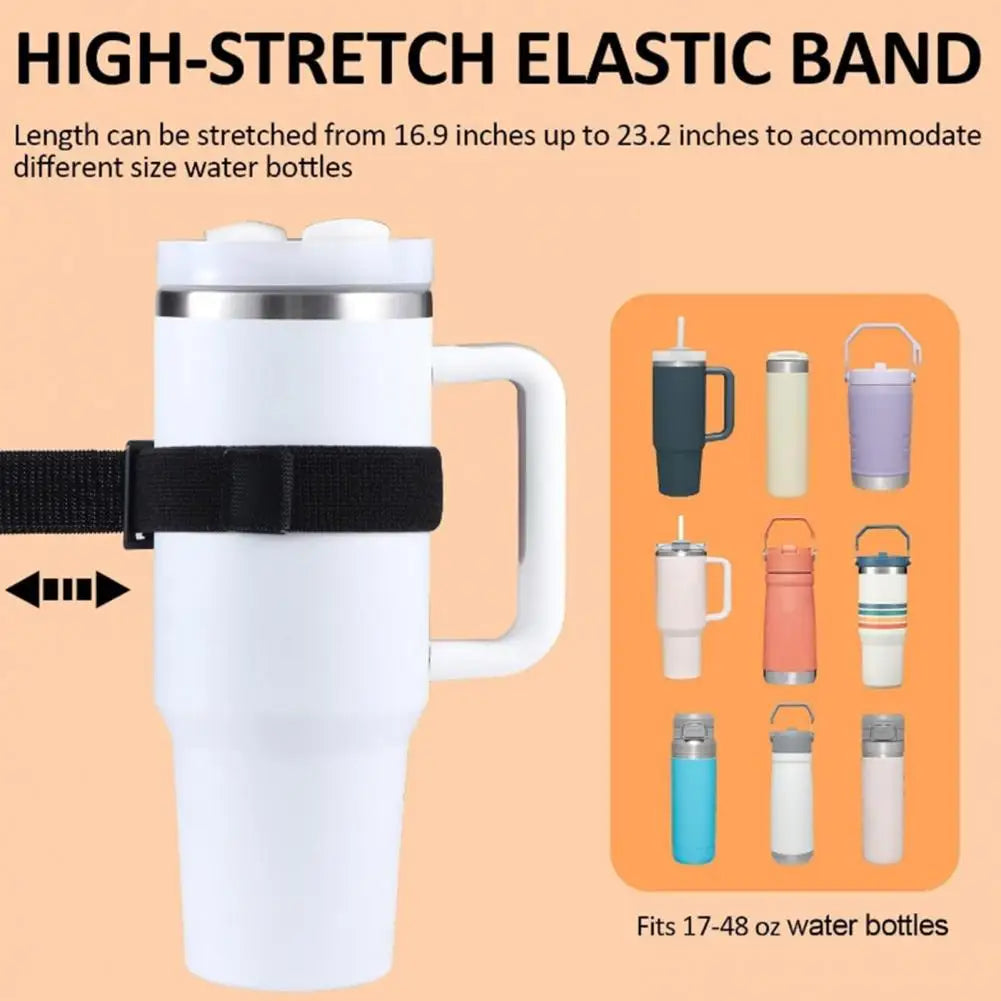 Workout Cup Holder Adjustable Silicone Water Bottle Pouch with Phone Holder for Sports Gym Capacity Tumbler Bag Accessories