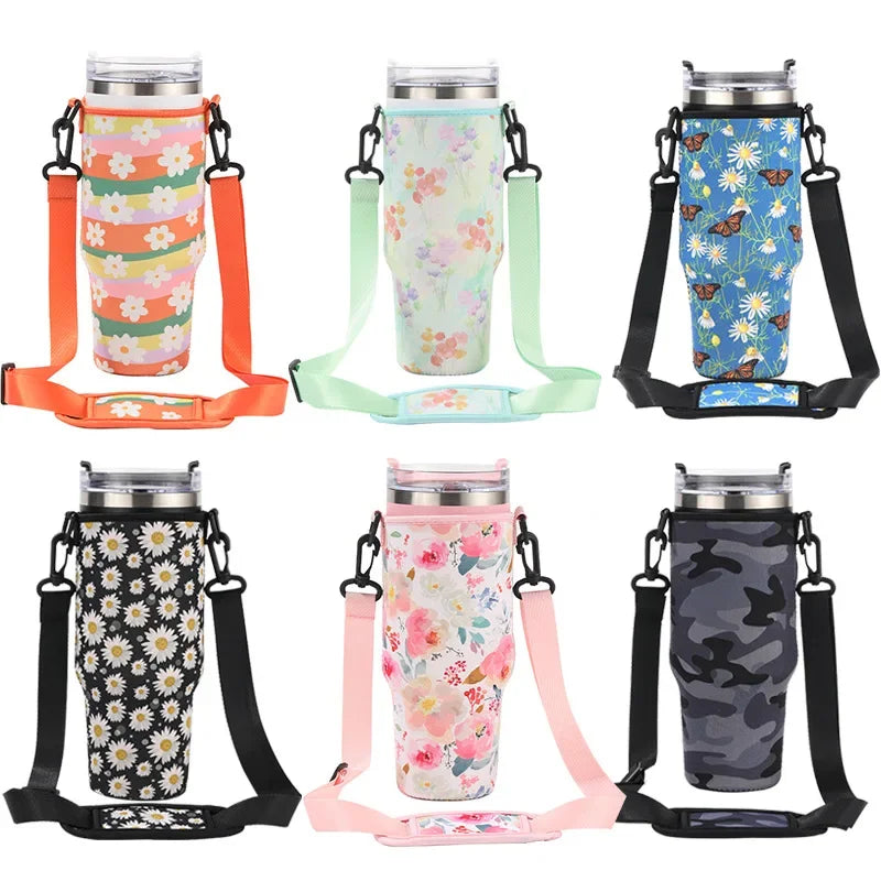 New 30oz/40oz Ice Brave Cup Set Water Cup Set Diving Material Cup Oblique Straddle Bag for Stanley Pattern Handle Water Bottle