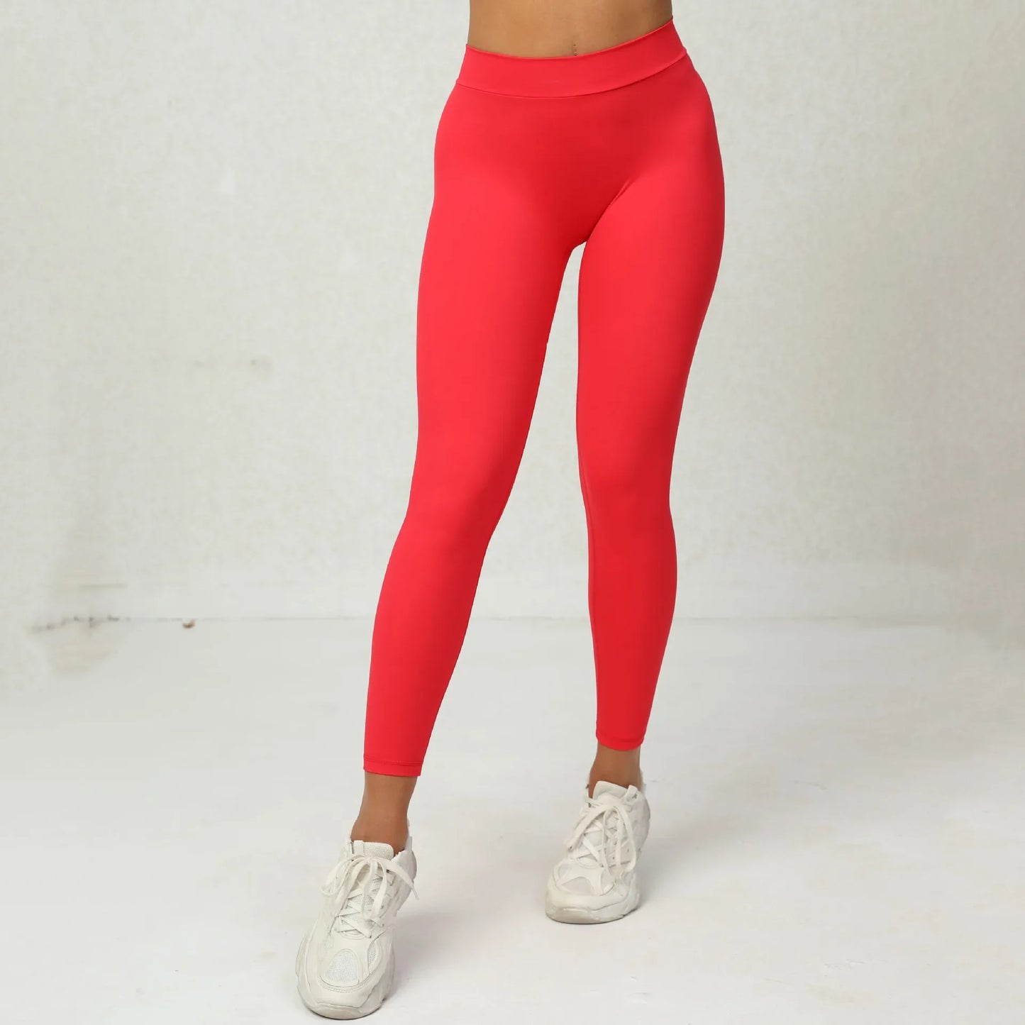 Seamless Yoga Sets Sports Fitness High V Waist Peach Hip-lifting Skinny Running Trousers Workout Gym Leggings Sets for Women