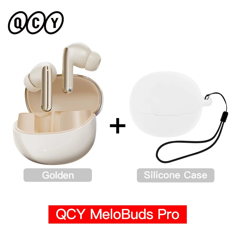 QCY MeloBuds Pro ANC Bluetooth 5.3 Earphones Wireless 46dB Hybrid ANC Hi-Res LDAC Earbuds 6 Mic Headphones 34H in-Ear Detection