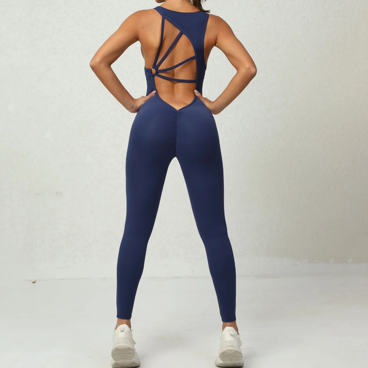 2024 Mental Lycra Gym Yoga Sets One Piece Jumpsuit Sport Women Workout Clothes for Women Fitness Womens Outfits Active Suits