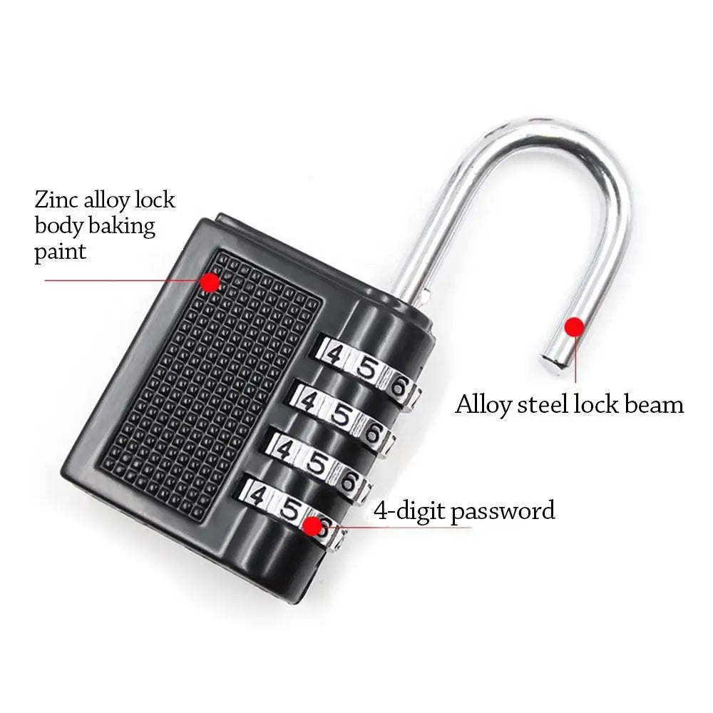 Multifunctional Anti-theft Padlock 4-digit Locks Security Code Security Lock Number Code Smart Combination Lock