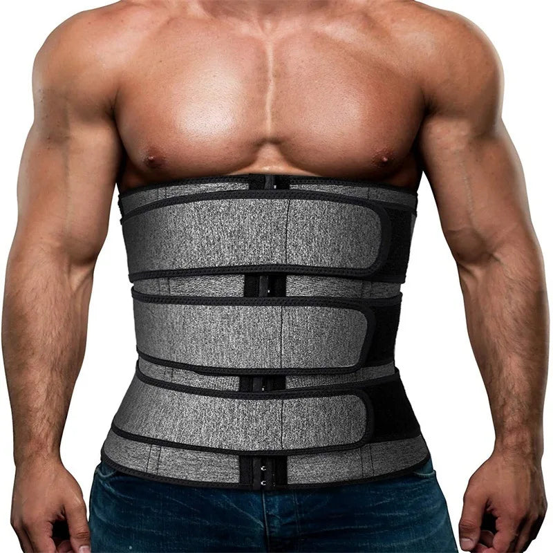 Chest Abdominal Binder Men Waist Trainer Corset Slimming Sauna Belt Flat Belly Fat Burner Sweat Suit Reductive Girdle Shaper