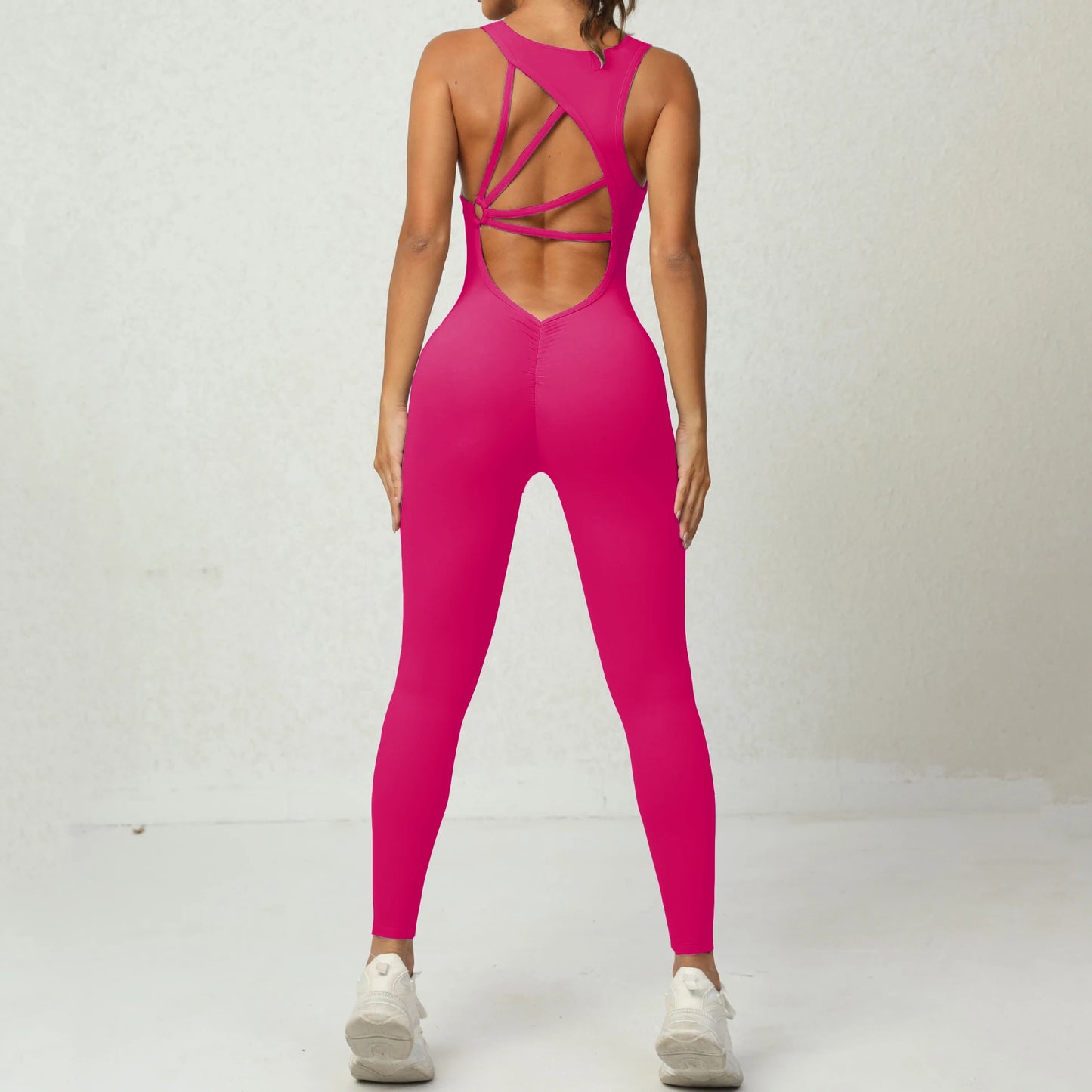 2024 Mental Lycra Gym Yoga Sets One Piece Jumpsuit Sport Women Workout Clothes for Women Fitness Womens Outfits Active Suits