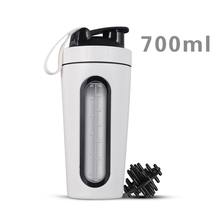 Whey Protein Shaker Sports Bottle Tainless Steel Shaker Bottle Leakproof Gym Nutrition Vacuum Blender Cup Customized