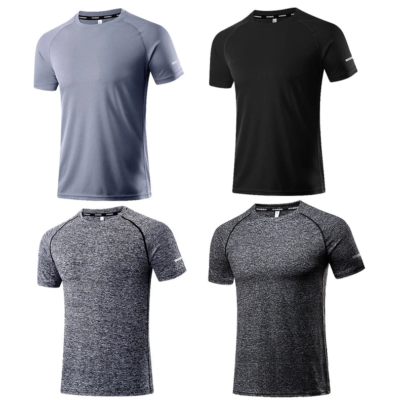 Quick Dry Men's T-shirt Athletic Wear Gym Male Camisetas Sportswear Compression Fitness Shirt Top Running Jersey Sport Clothing