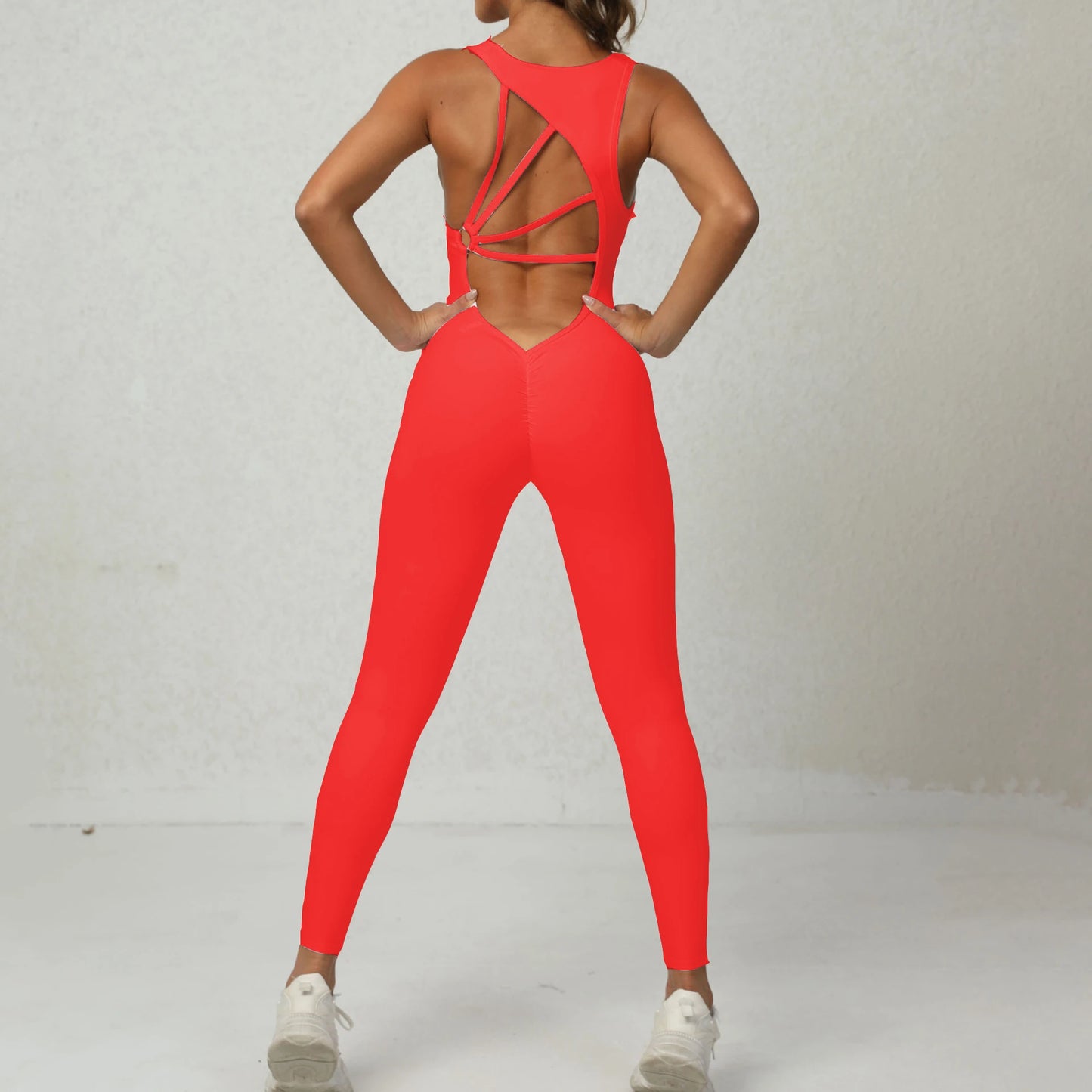 2024 Mental Lycra Gym Yoga Sets One Piece Jumpsuit Sport Women Workout Clothes for Women Fitness Womens Outfits Active Suits