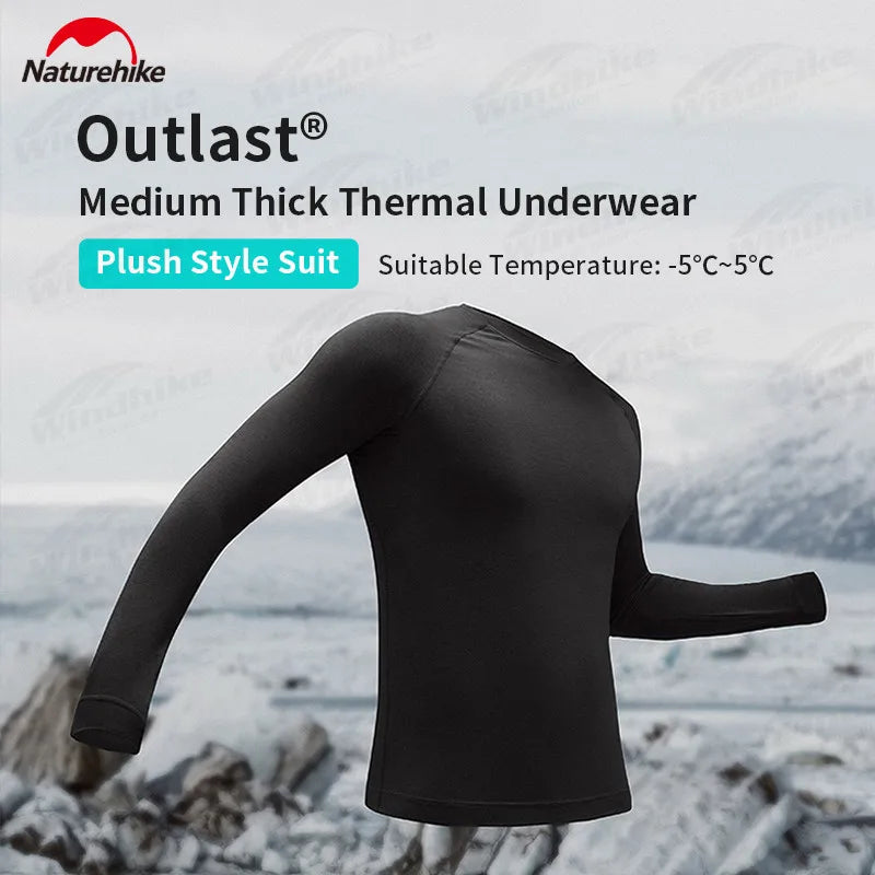 Naturehike Woman Thickness Style -5℃~5℃  Outdoor Sport Underwear Autumn Medium Yoga Fitness Warm Breathable Clothing Suit Soft