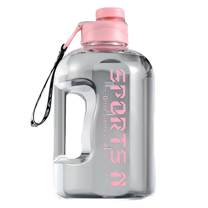 Sports Water Bottle 1.7/2.7L Large Capacity Water Kettle Fitness Gym Portable Gradient Plastic Accurate Calibration Water Cup