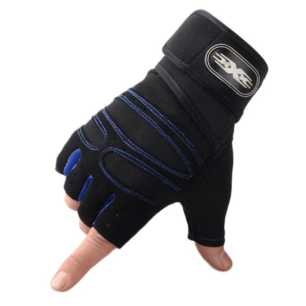 Gym Men Gloves Fitness Weightlifting Anti-slip Soft  Anti-shock Motor Half Finger Dumbbell Training Sports Cycling  Women Gloves