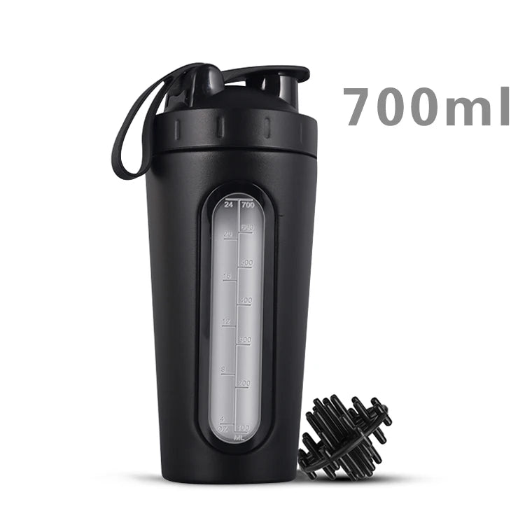 Whey Protein Shaker Sports Bottle Tainless Steel Shaker Bottle Leakproof Gym Nutrition Vacuum Blender Cup Customized