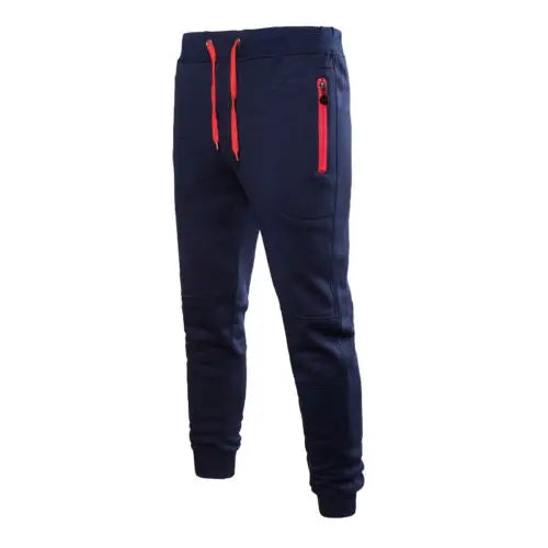 Mens Sports Running Pants With Zipper Pockets Elasticity Long Trousers Tracksuit Fitness Workout Joggers Training Gym Sweatpants