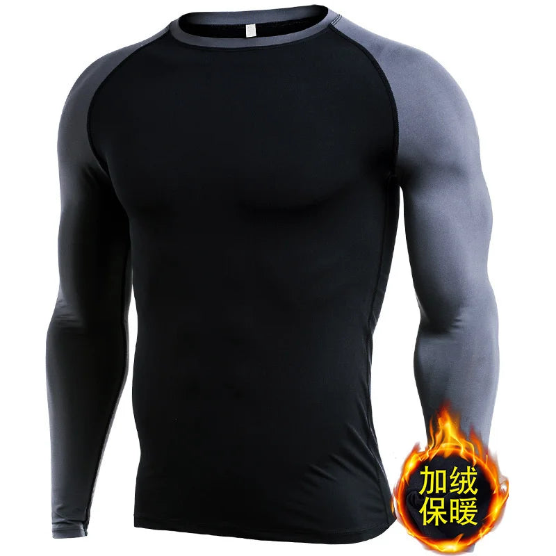 Men's Compression Breathable Football Suit Fitness Tight Sportswear Riding Quick Dry Running Short Sleeve Shirt Sports