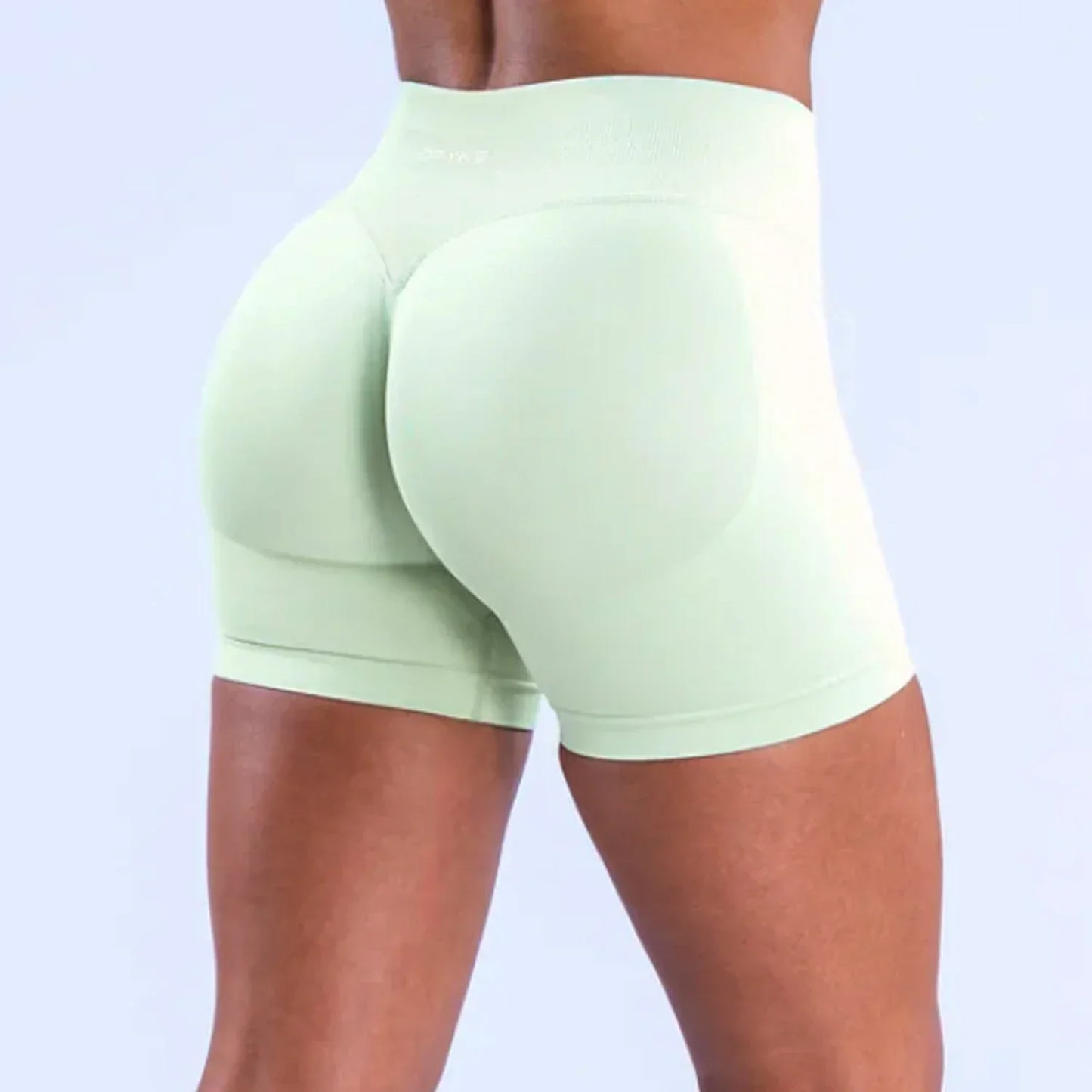 Dfyne Impact Shorts 4.5'' Low Waist Seamless Yoga Shorts Scrunch Bum Gym Shorts Women Workout Biker Short Stretch Fitness Short