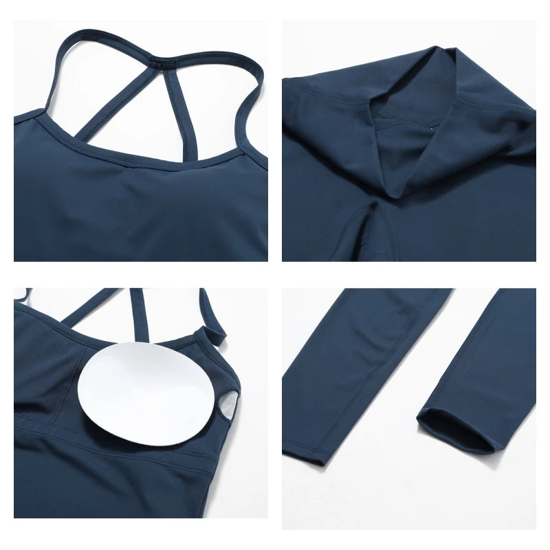 2PCS Sports Set Women Gym Set Female Tracksuit Yoga Vest Running Workout Tank Top Women Quick-Drying Yoga Suit Sportswear