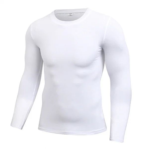 NEW Comfortable Mens Compression Under Base Layer Top Long Sleeve Tights Sports Rashgard Running T-shirt Gym T Shirt Fitness