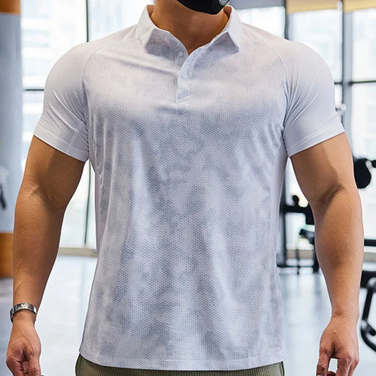 Men Dry Fit Compression Sweatshirt Man Short Sleeve Athletics Clothing Gym Fitness Sports Wear Tops Golf T-shirts  Sportswear