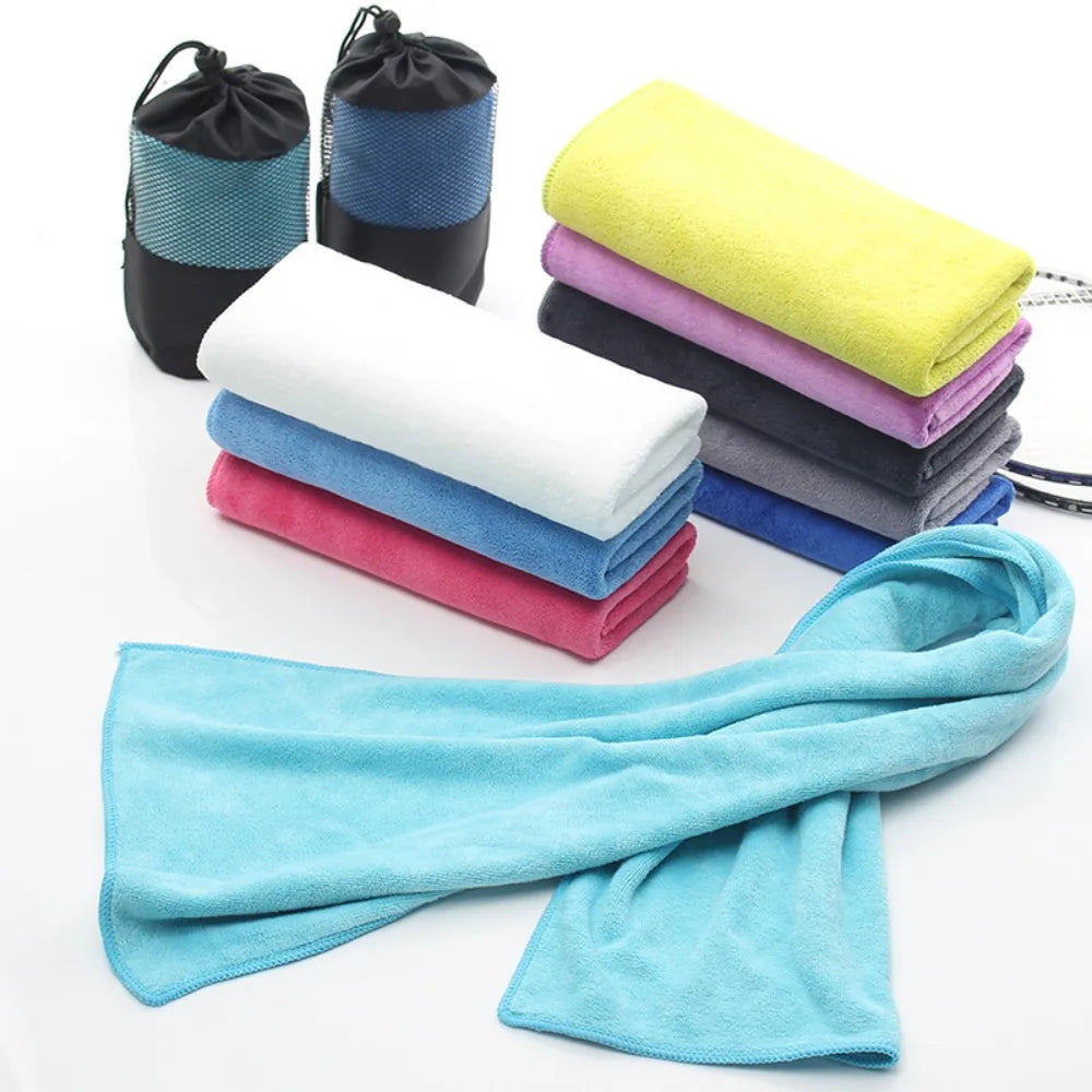 Fitness Equipment With Bundle Pocket Sports Towel Quick-Drying Storage Bag Gym Towel Soft Wiping Sweat Swimming Towel Cycling