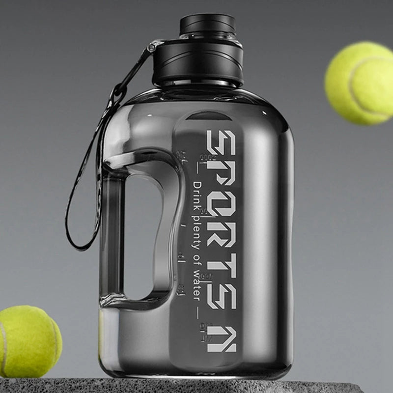 Sports Water Bottle 1.7/2.7L Large Capacity Water Kettle Fitness Gym Portable Gradient Plastic Accurate Calibration Water Cup