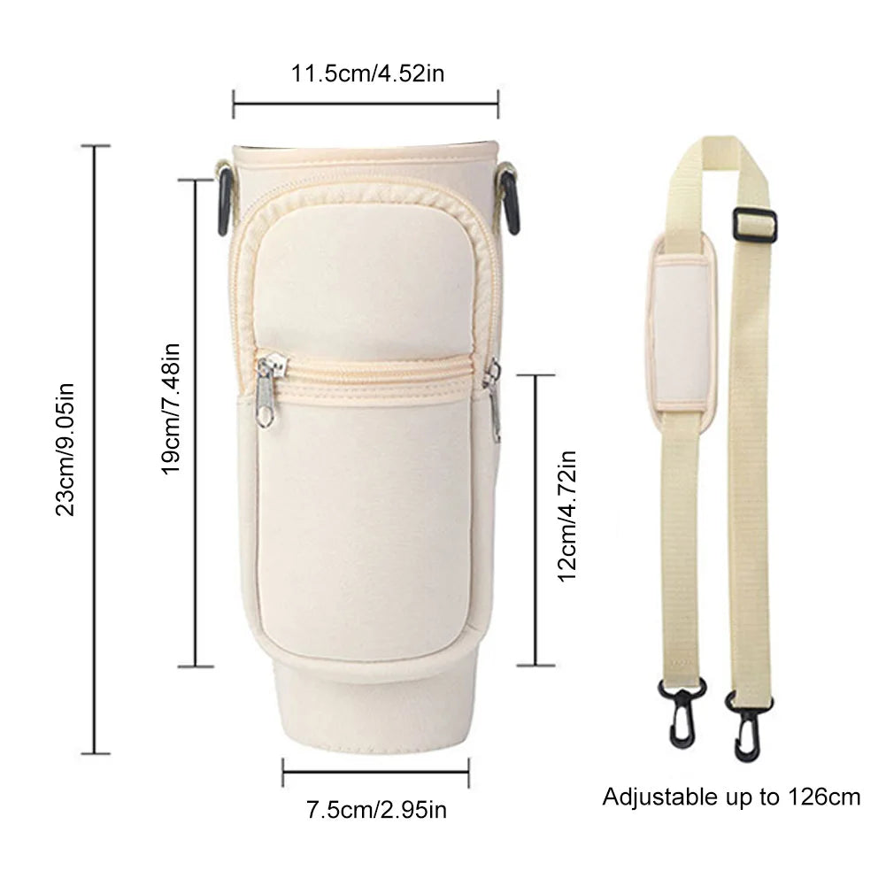 40oz Water Bottle Cover Bag Pouch With Adjustable Straps Neoprene Water Pouch Holder Bottle Carrier Bag For Stanley Quencher Cup