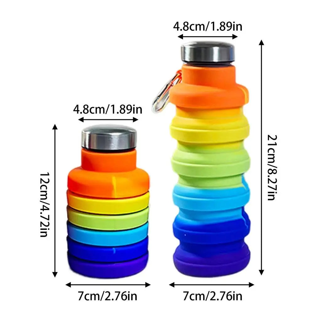 Collapsible Sports Water Bottle for Cycling Hiking Travel and Gym Silicone Collapsible Water Cups that Fold Easily