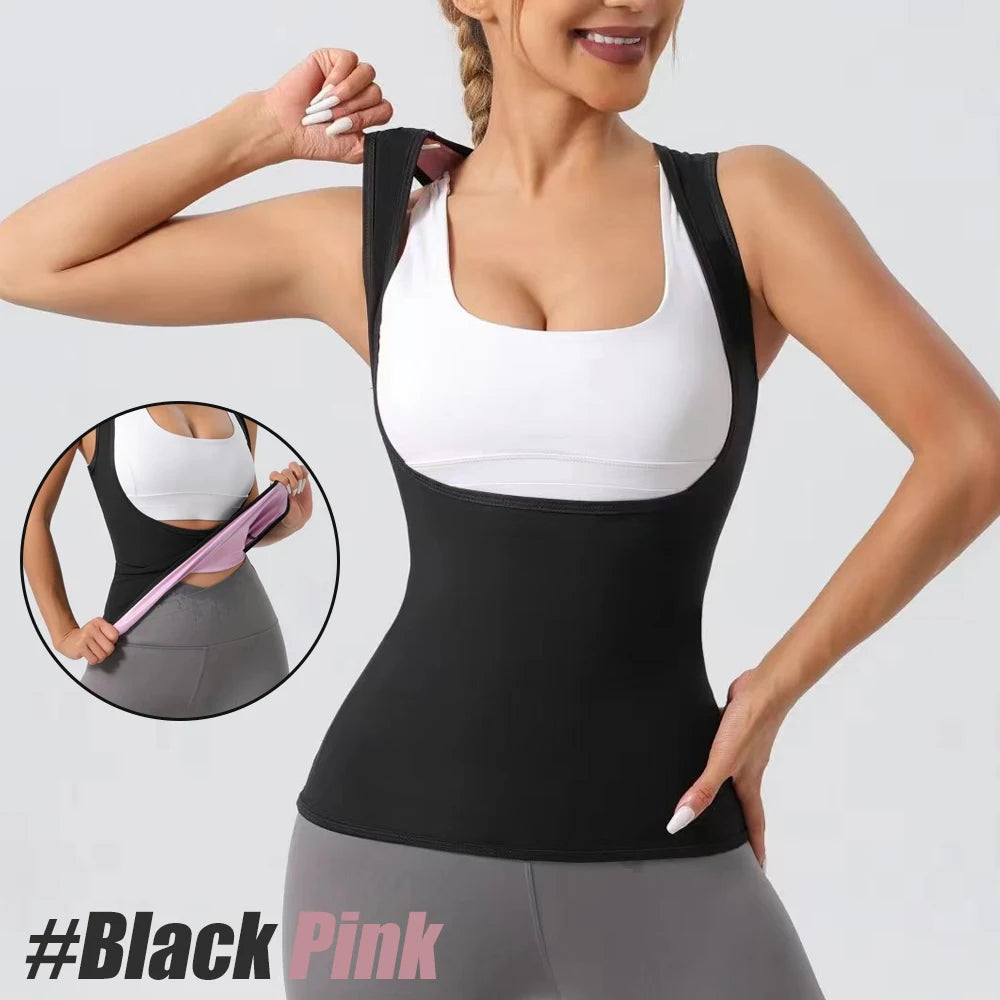 1Pcs Sauna Vest Sweat Waist Trainer for Women Lower Belly Fat & Sauna Suit Effect Neoprene Workout Tank Top  Ppower Lifting Belt