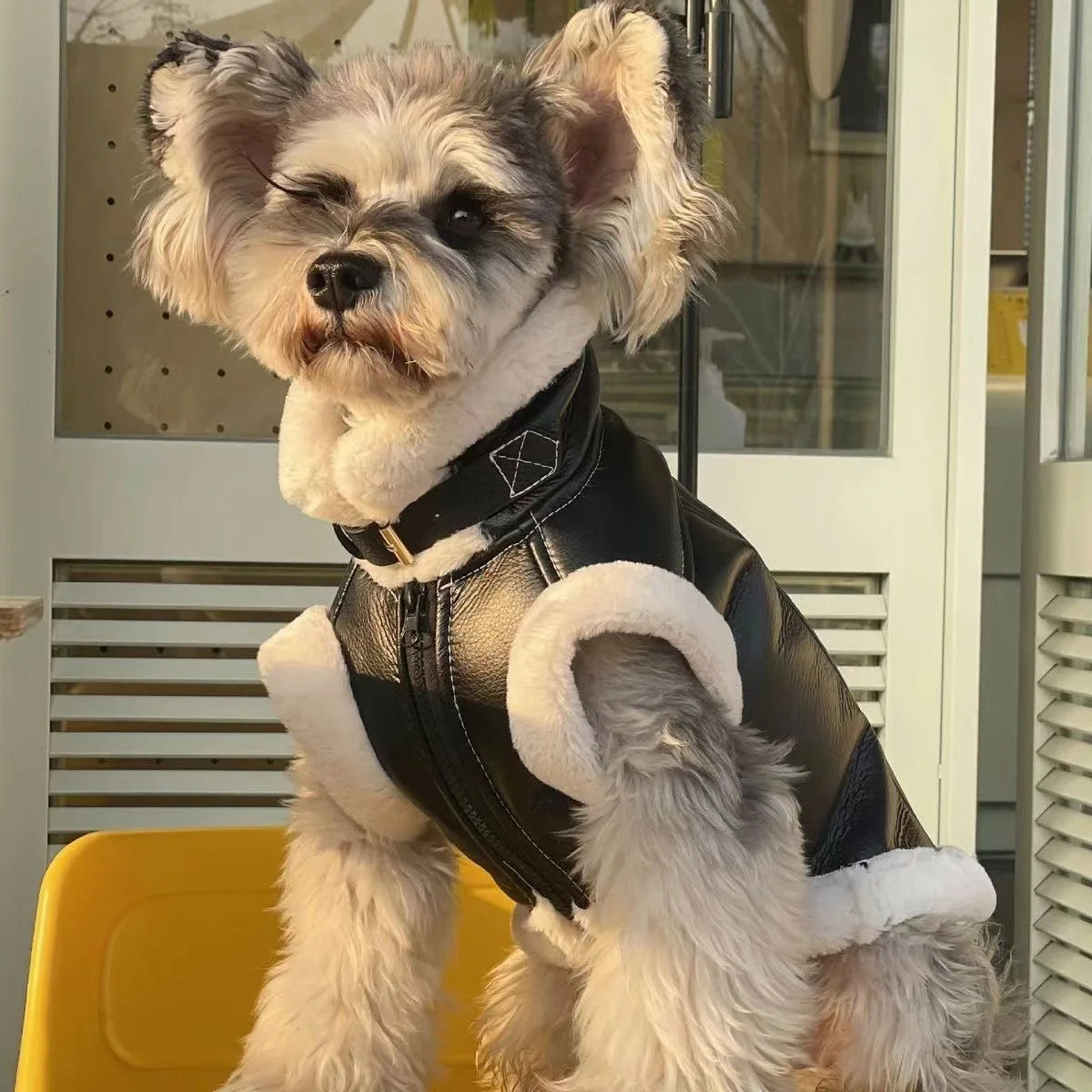 Pet Autumn Winter Velvet Sleeveless Vest Fur One-piece Coat Teddy Schnauzer Bichon Dog Thick Vest Puppy Clothes for Small Dogs