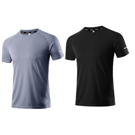 Quick Dry Men's T-shirt Athletic Wear Gym Male Camisetas Sportswear Compression Fitness Shirt Top Running Jersey Sport Clothing