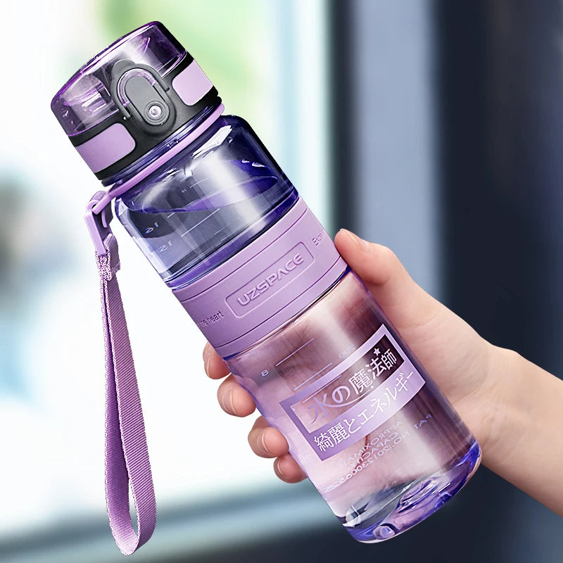 1L 1.5L 2L Fitness Sports Water Bottle Large Capacity Eco-Friendly Plastic Portable Leakproof Shaker Fruit Drink Bottle BPA Free