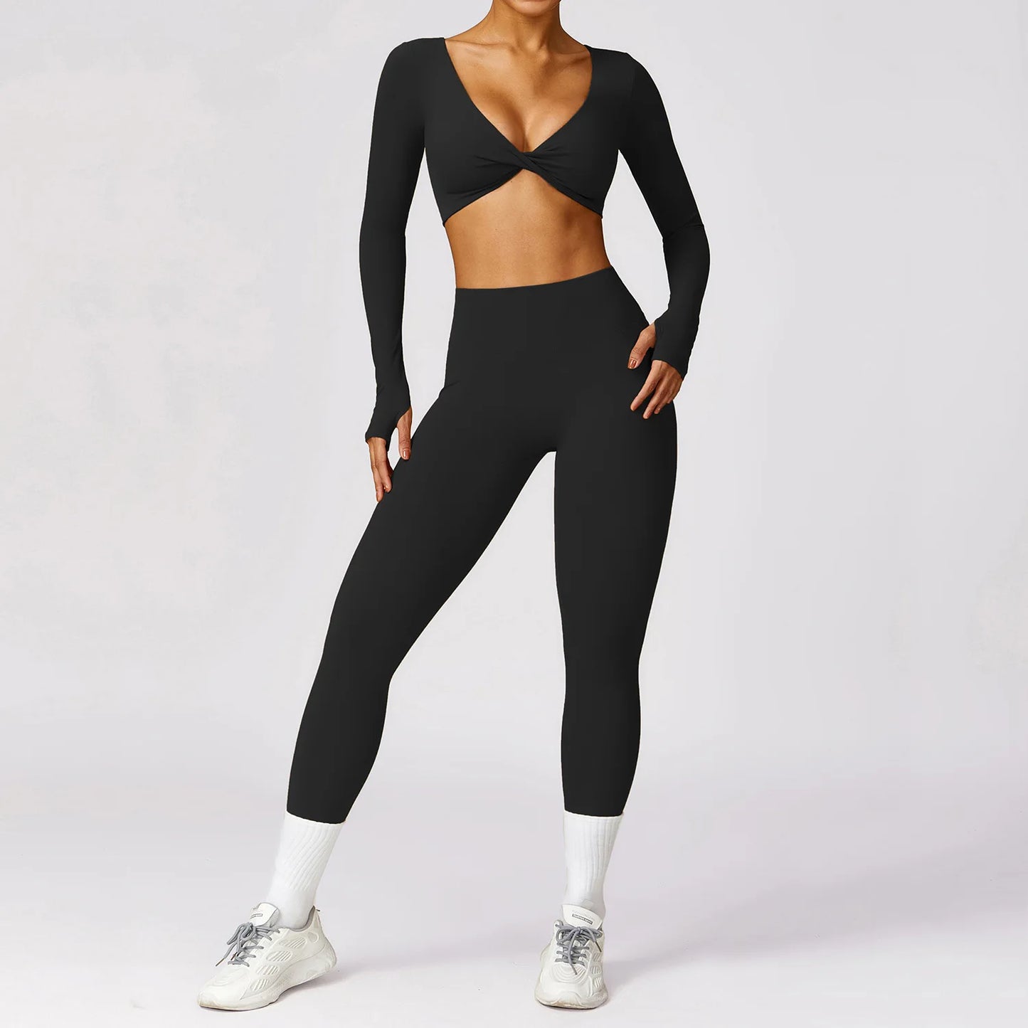 womens Workout Sets 2 Piece High Waisted yoga suit tight sports suit quick-drying running fitness Stretchy gym suit summer fall