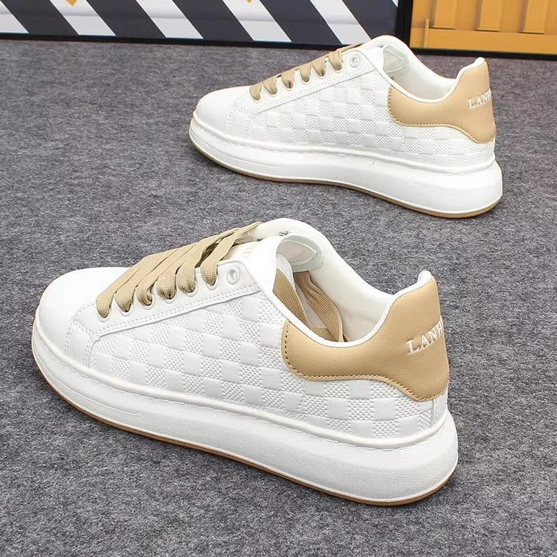 Fashionable white Women's sneakers sporty & casual.