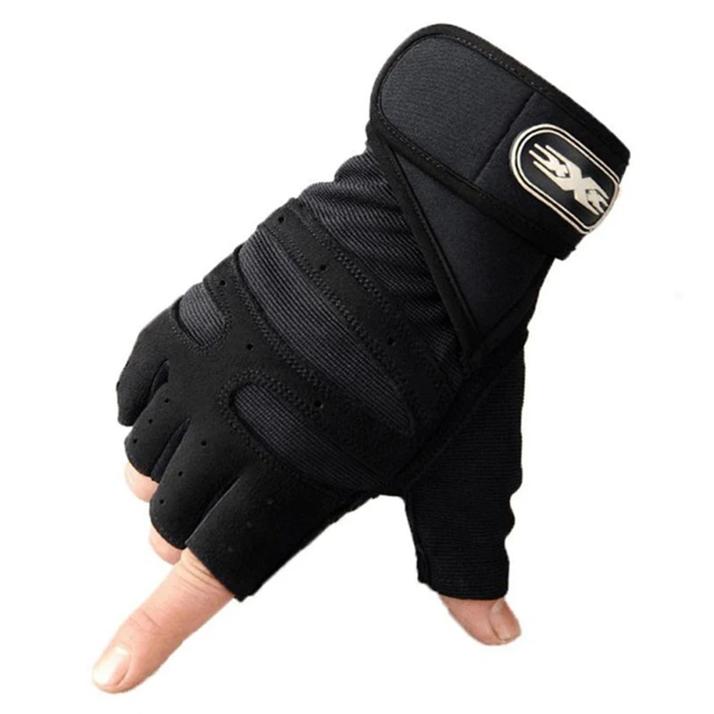 Gym Men Gloves Fitness Weightlifting Anti-slip Soft  Anti-shock Motor Half Finger Dumbbell Training Sports Cycling  Women Gloves