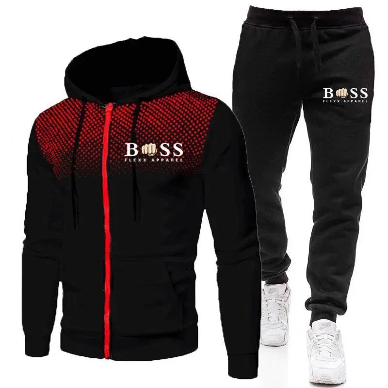 New Fashion Tracksuit For Men Hoodie Fitness Gym Clothing Men Running Set Sportswear Jogger Men'S Tracksuit Winter Suit Sports