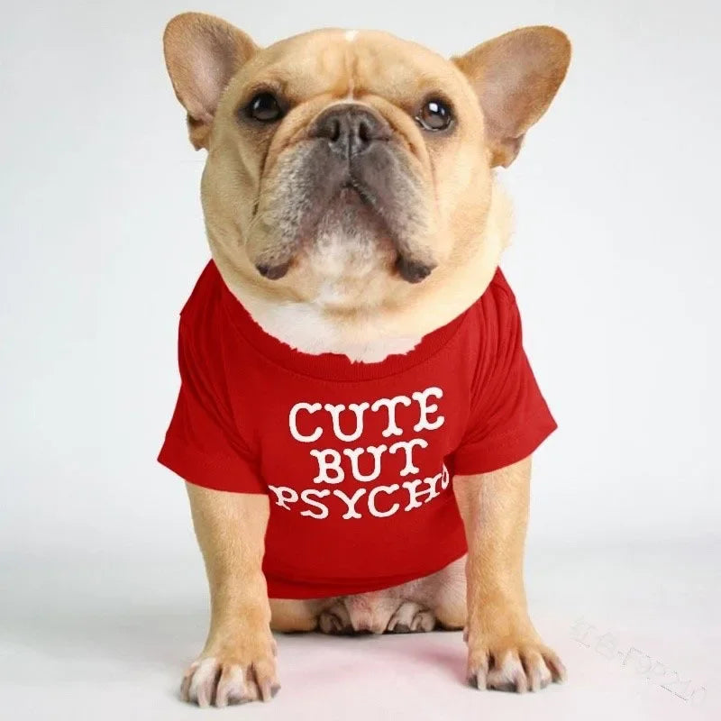 Printed Dog Shirts for French Bulldog Chihuahua Pet Clothes New Summer Breathable T Shirt