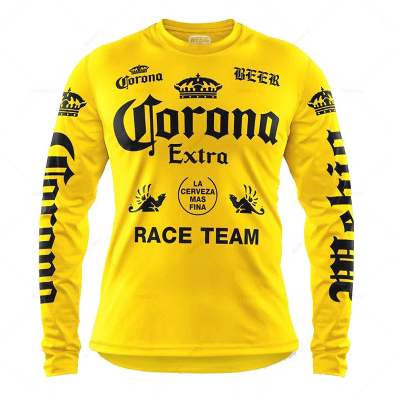 Motorcycle Mountain Bike Downhill Jersey, MTB Offroad DH Bicycle Locomotive Shirt, Cross Country Fishing Hunting Clothes