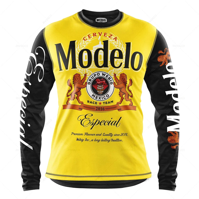 Motorcycle Mountain Bike Downhill Jersey, MTB Offroad DH Bicycle Locomotive Shirt, Cross Country Fishing Hunting Clothes