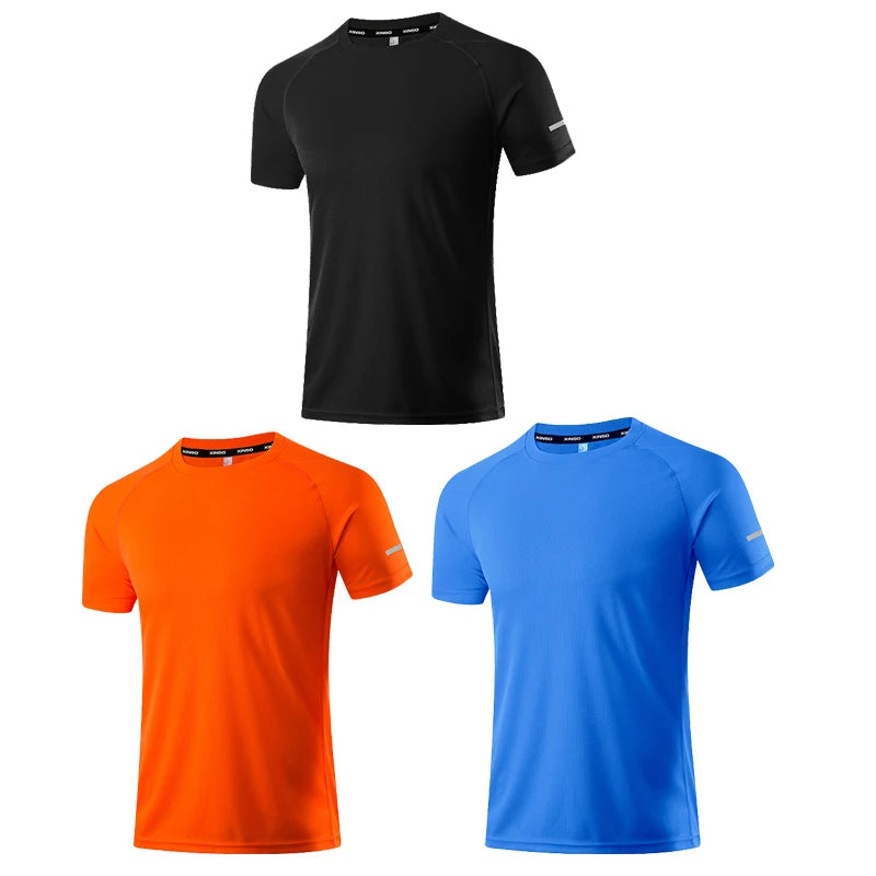 Quick Dry Men's T-shirt Athletic Wear Gym Male Camisetas Sportswear Compression Fitness Shirt Top Running Jersey Sport Clothing