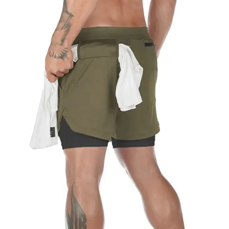 2024 Men's Summer Sports Shorts Breeches Homme Gym Casual Fitness Shorts Men-in-shorts Training Wicking Running Shorts Male