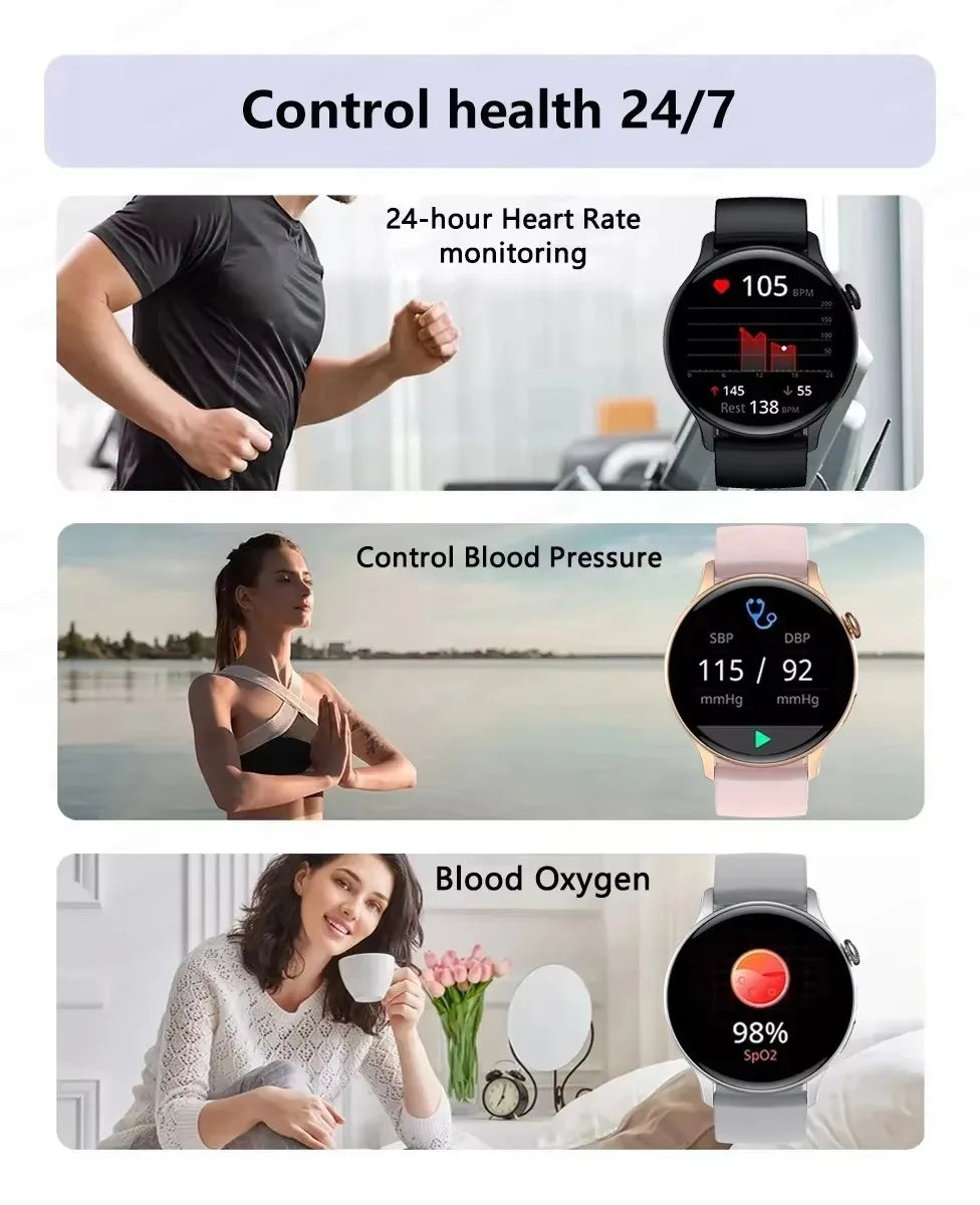 2024 New NFC GPS Smart Watch Women 1.43 Inch AMOLED 466*466 HD Screen Always Display Sport Watch Women Bluetooth Call Smartwatch