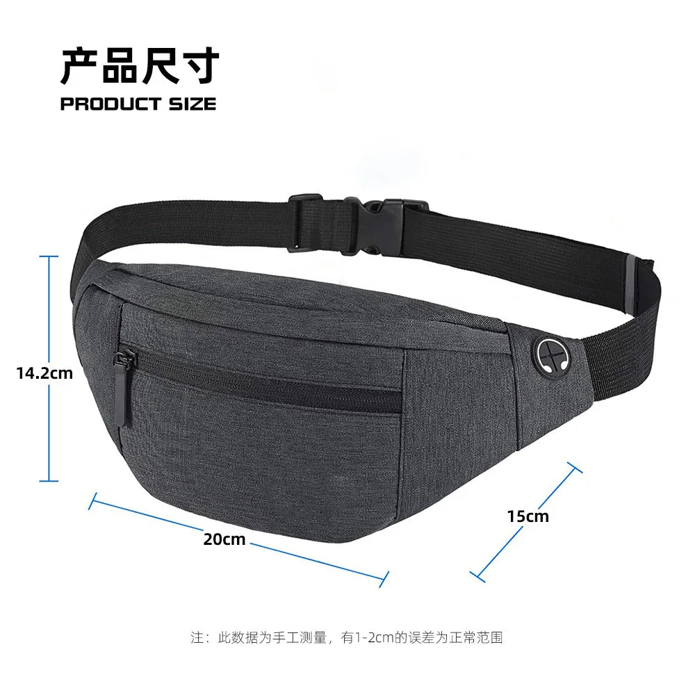 Outdoor leisure sports fanny pack waterproof fitness travel oblique span chest bag mobile phone backpack running fanny pack